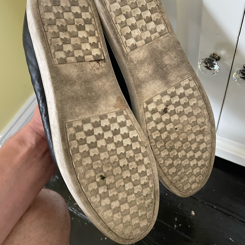 Birdies | Swift Black Leather Slip On Sneakers Size 10.5 - Picture 5 of 7